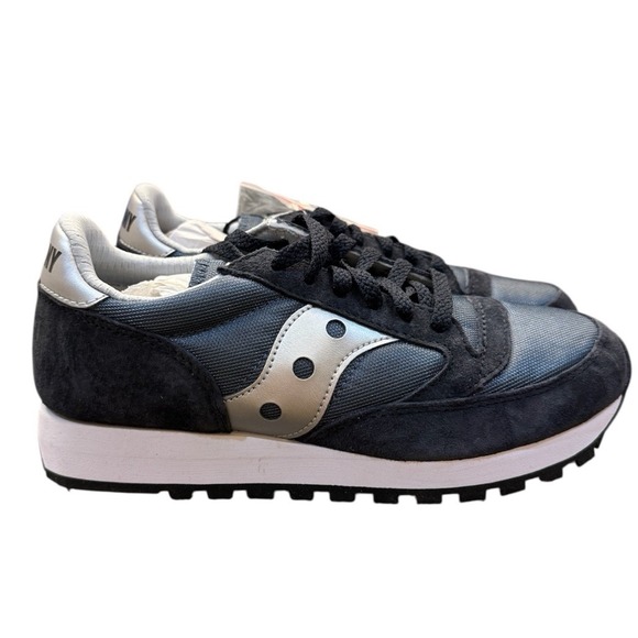 Women's Saucony 70539-1 Men's Size 6.5 EU 39 Women 8.5 Navy Silver Running Shoes - Picture 1 of 12